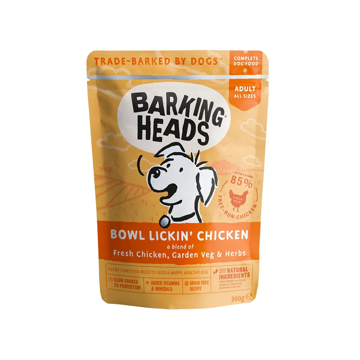 Barking Heads Bowl Lickin Chicken koera einekotike 300 g - Tootepilt 1