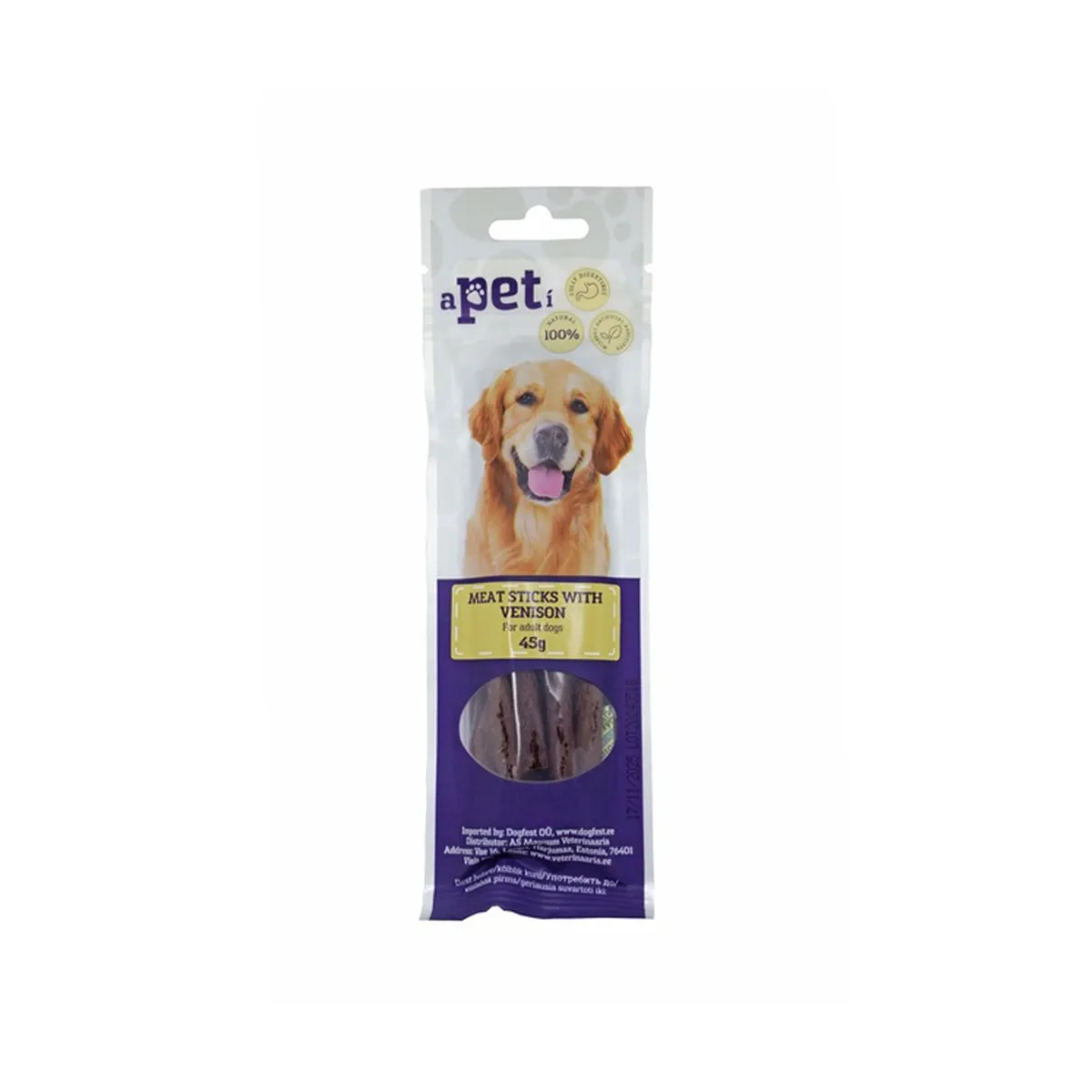 Apeti maius koerale, hirveliha pulgad 45 g - Tootepilt