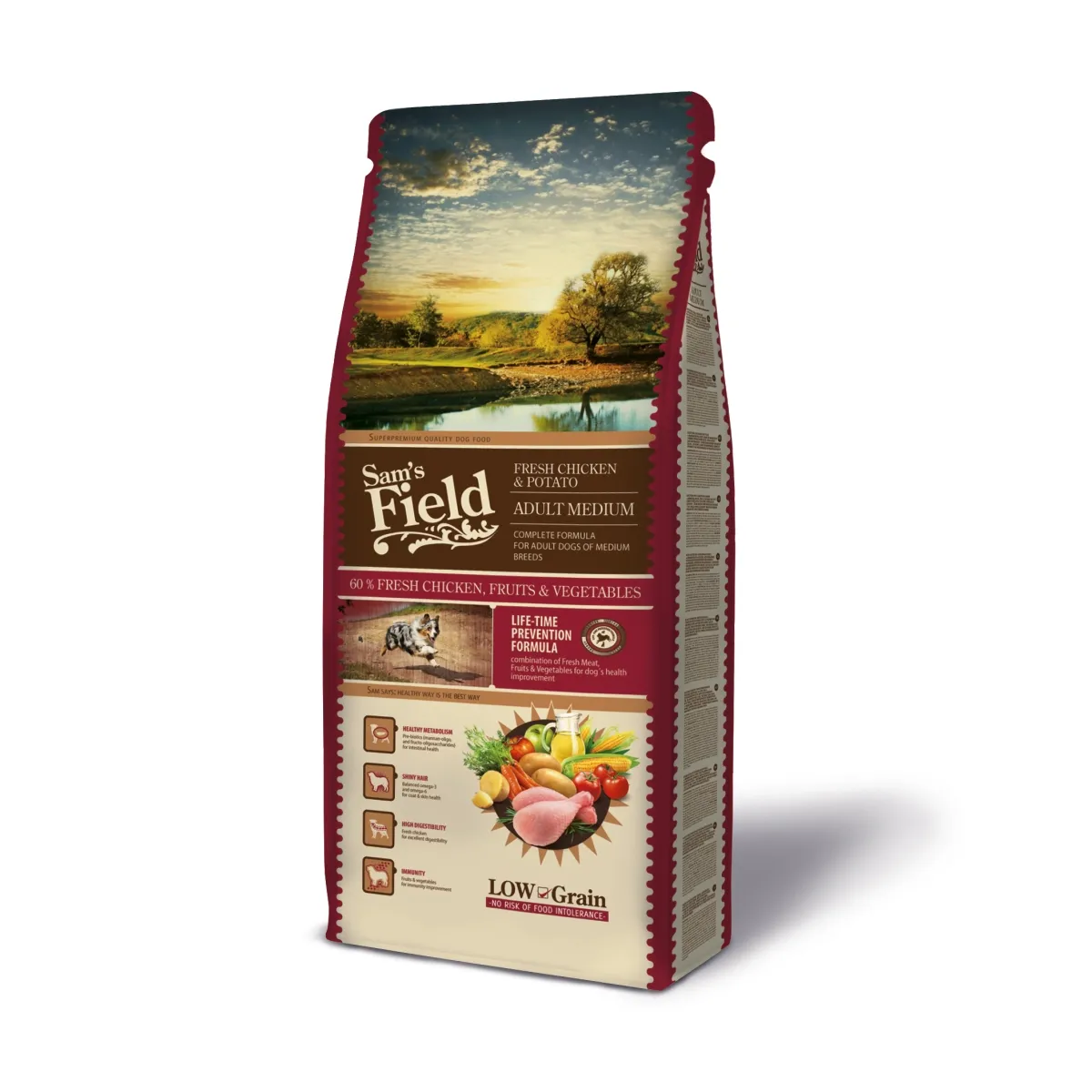 Sam's Field kuivtoit keskmist kasvu koertele kanalihaga 13 kg - Tootepilt