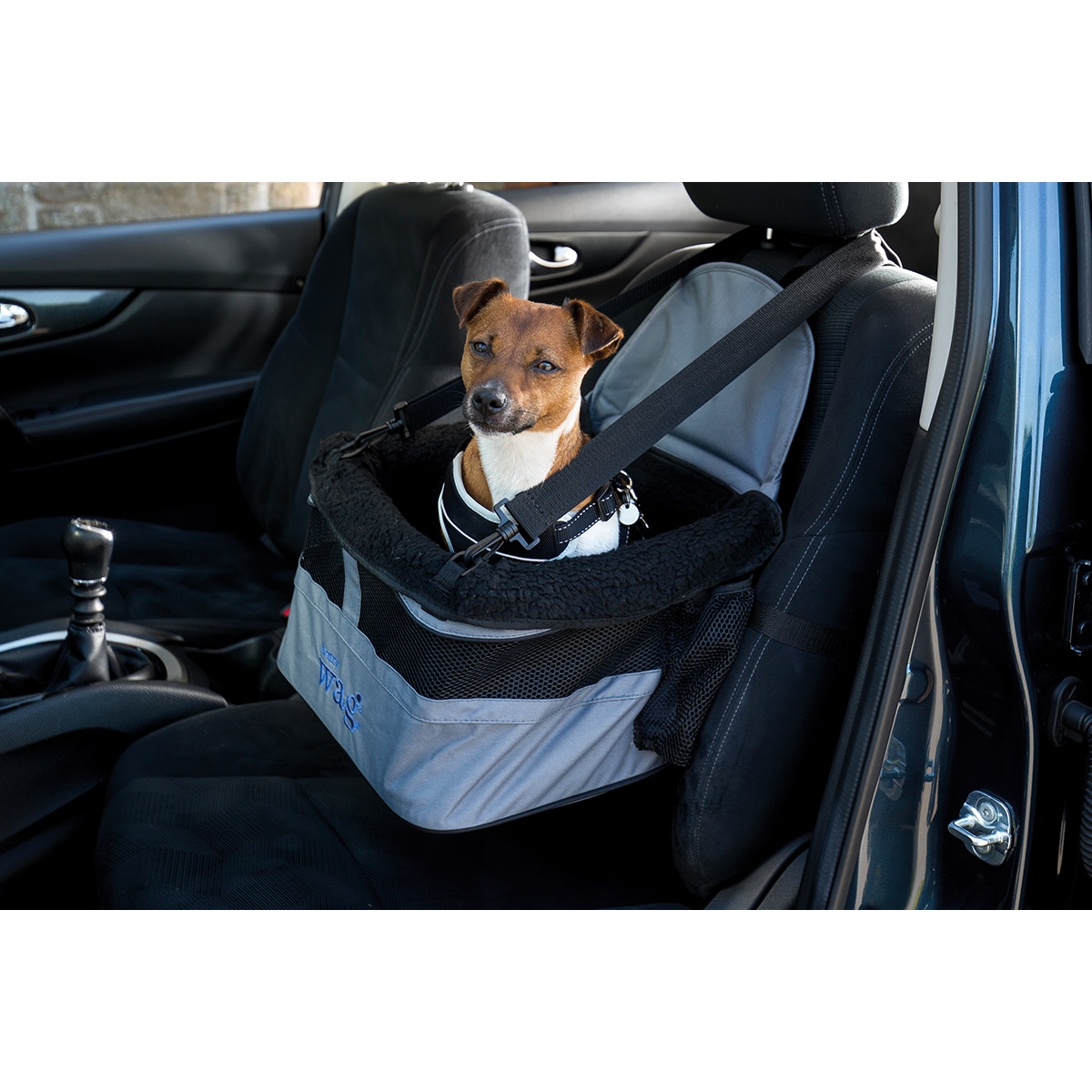 Henry Wag Booster auto istmekorv, 38 x 38 x 25 cm, hall/must - Tootepilt