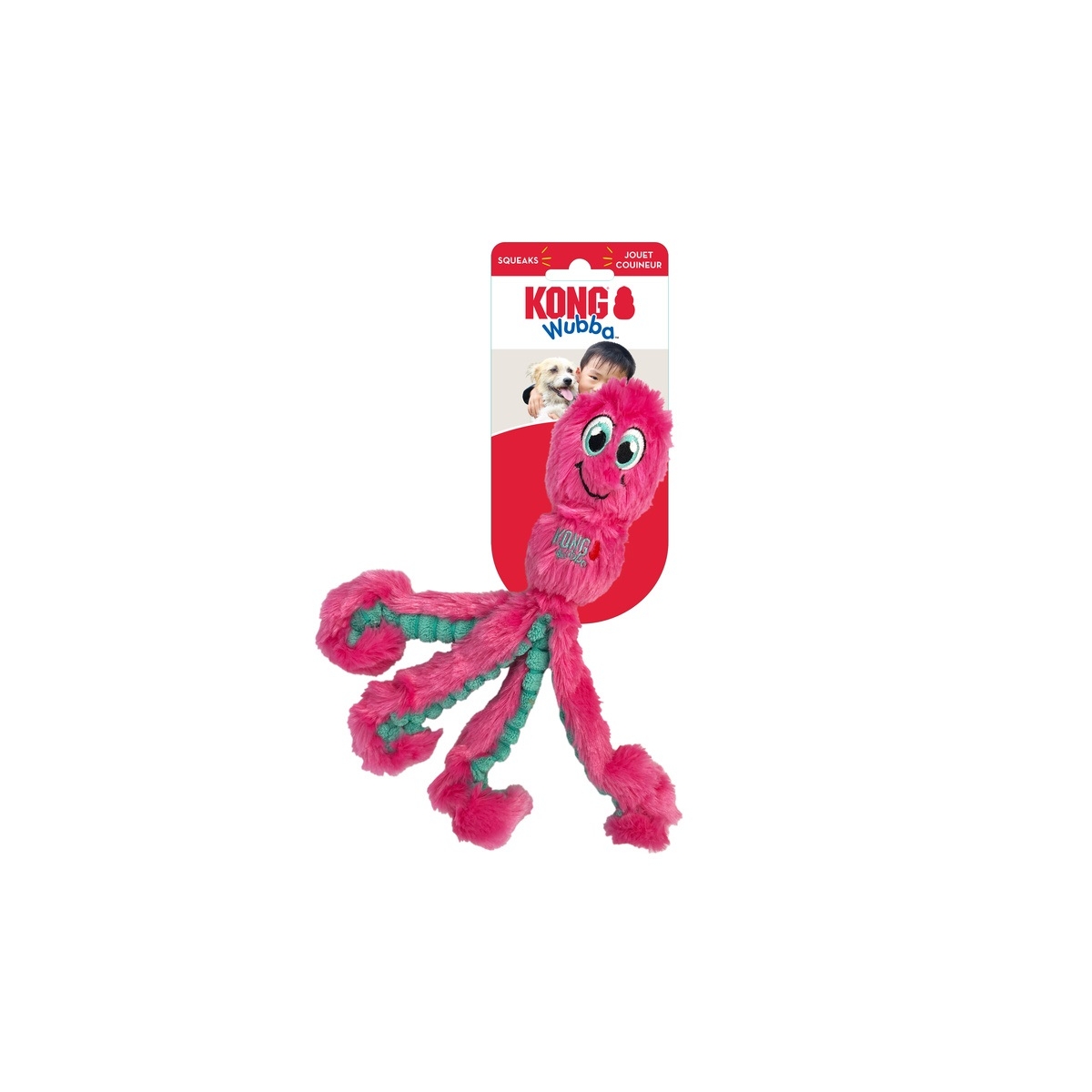 KONG Wubba Octopus koera mänguasi S/M, valik. - Tootepilt 1