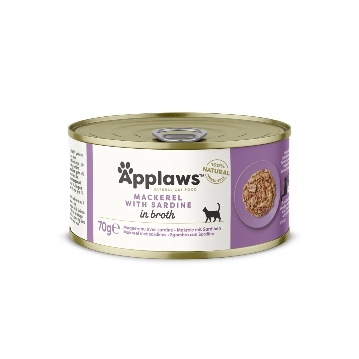Applaws kassi konserv, makrell/sardiin, 70 g - Tootepilt