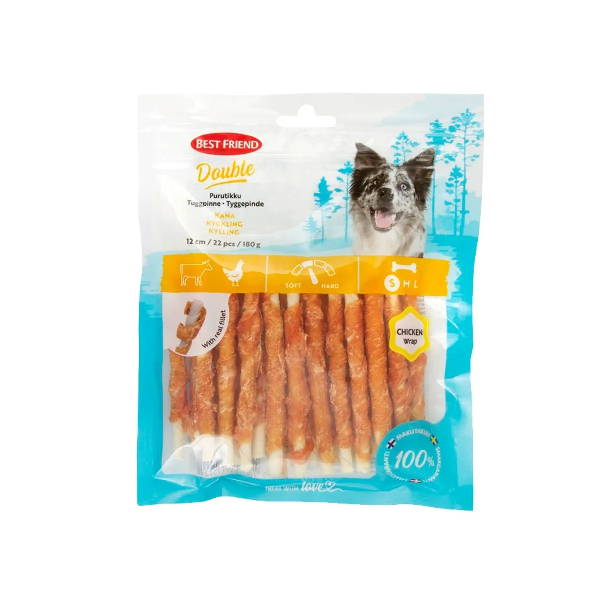 Best Friend maius Double närismispulk kanafileega 12cm, 22tk, 80 g - Tootepilt