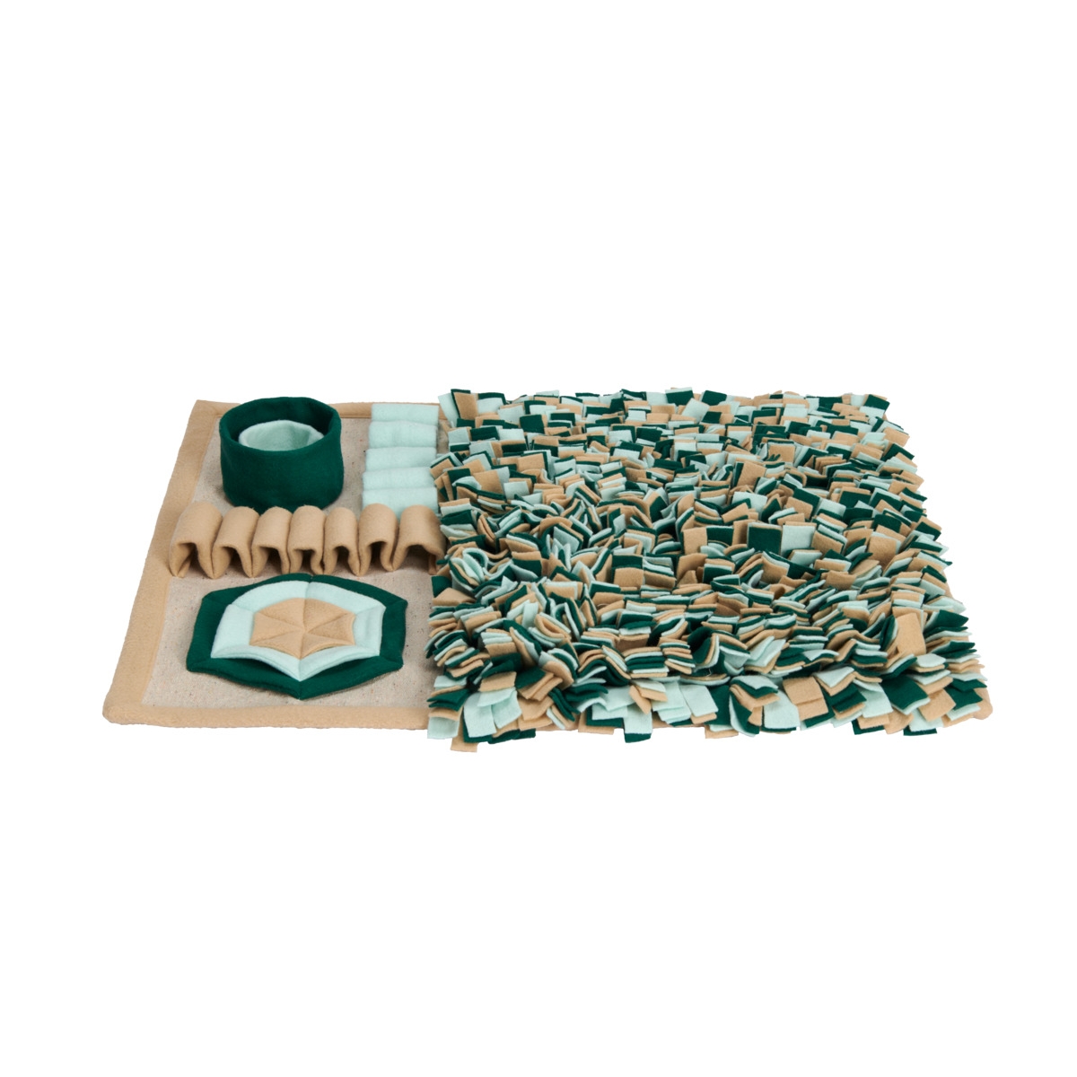 Little & Bigger nuuskimismatt Puzzle, 74 x 60 cm, beež/roheline - Tootepilt