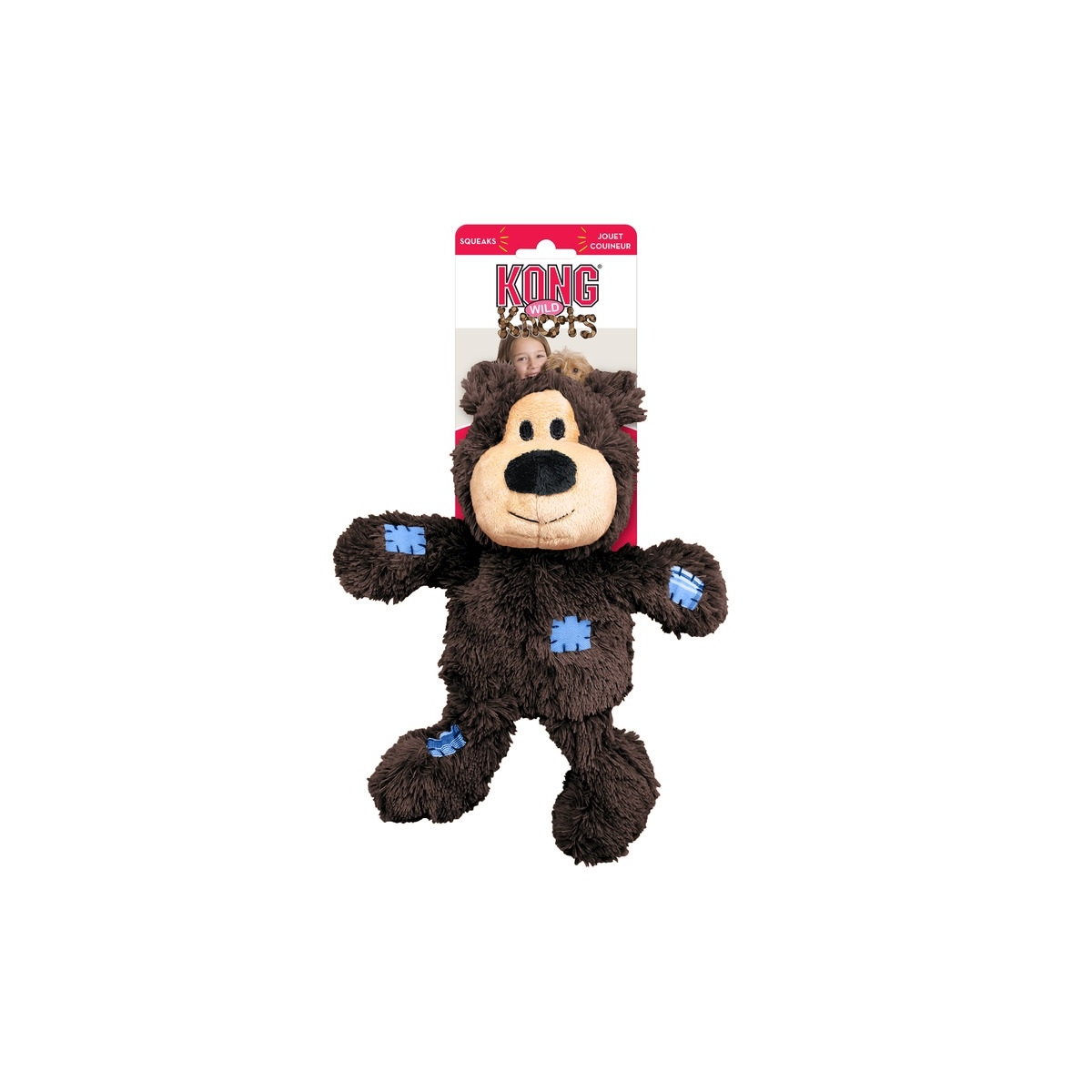 Kong Wild Knots Bears piiksuv mänguasi koertele M/L