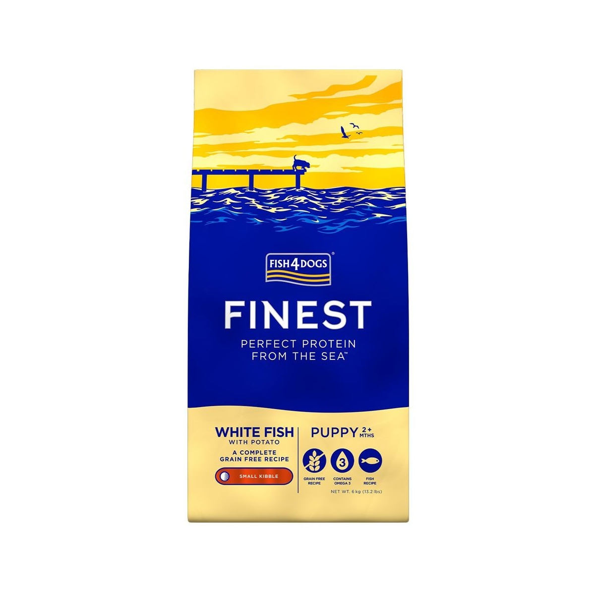 Fish4Dogs Small kuivtoit kutsikatele valge kalaga 6 kg - Tootepilt