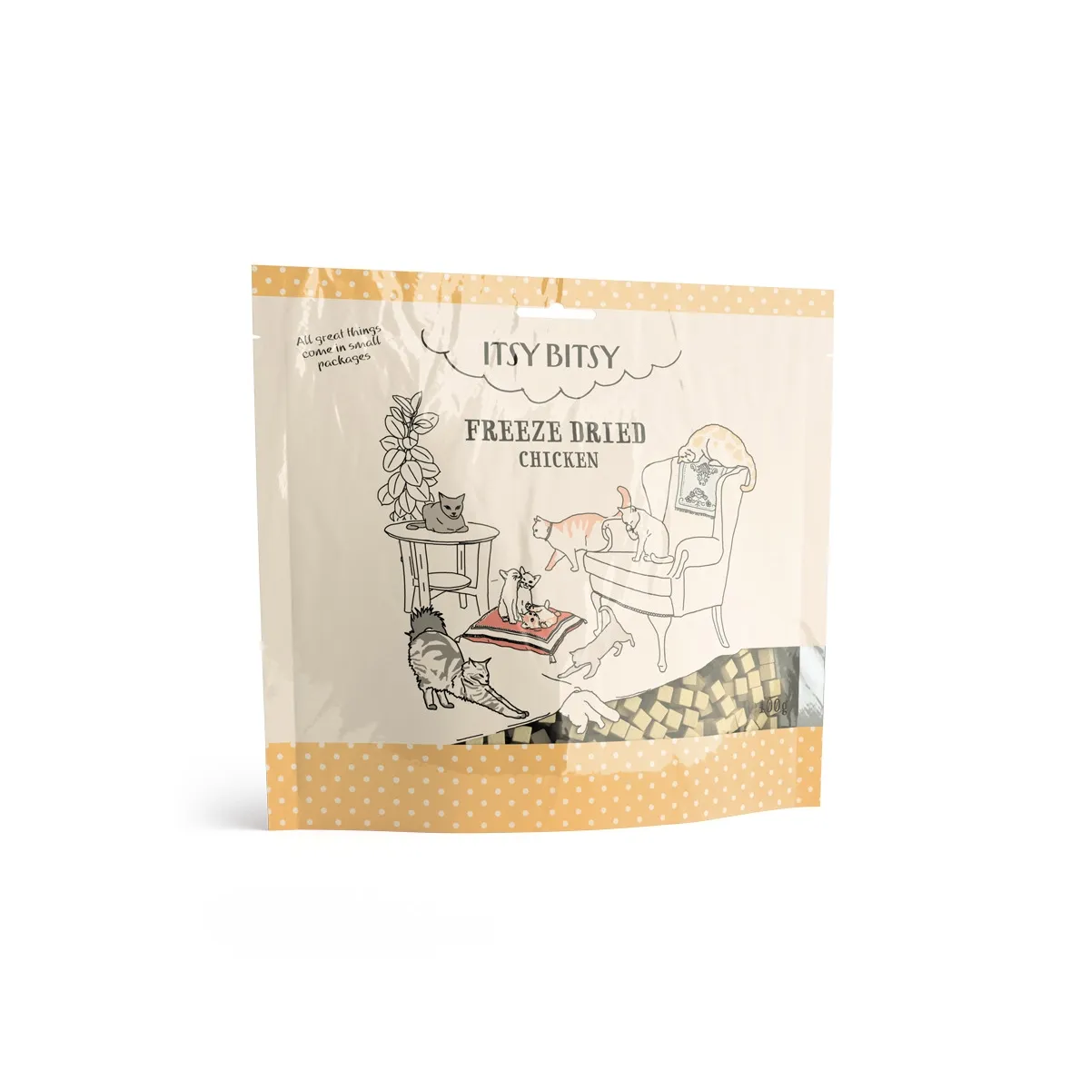 ItsyBitsy külmkuivatatud maius kassile, kanarind, 40 g - Tootepilt