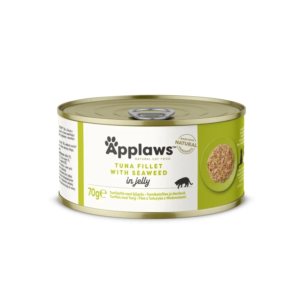 Applaws kassikonserv, tuunikala/vetikas želees, 70 g - Tootepilt
