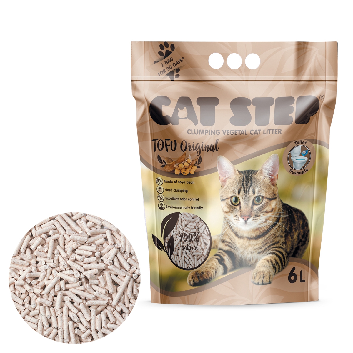 Cat Step Tofu Original kassiliiv 2.7 kg/ 6 l - Tootepilt 1