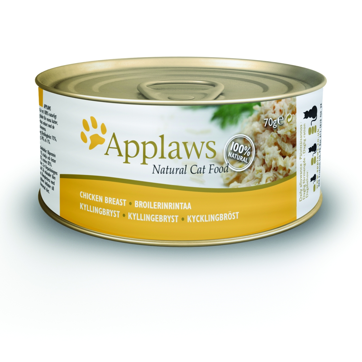 Applaws konserv kassidele, kanaga 70 g