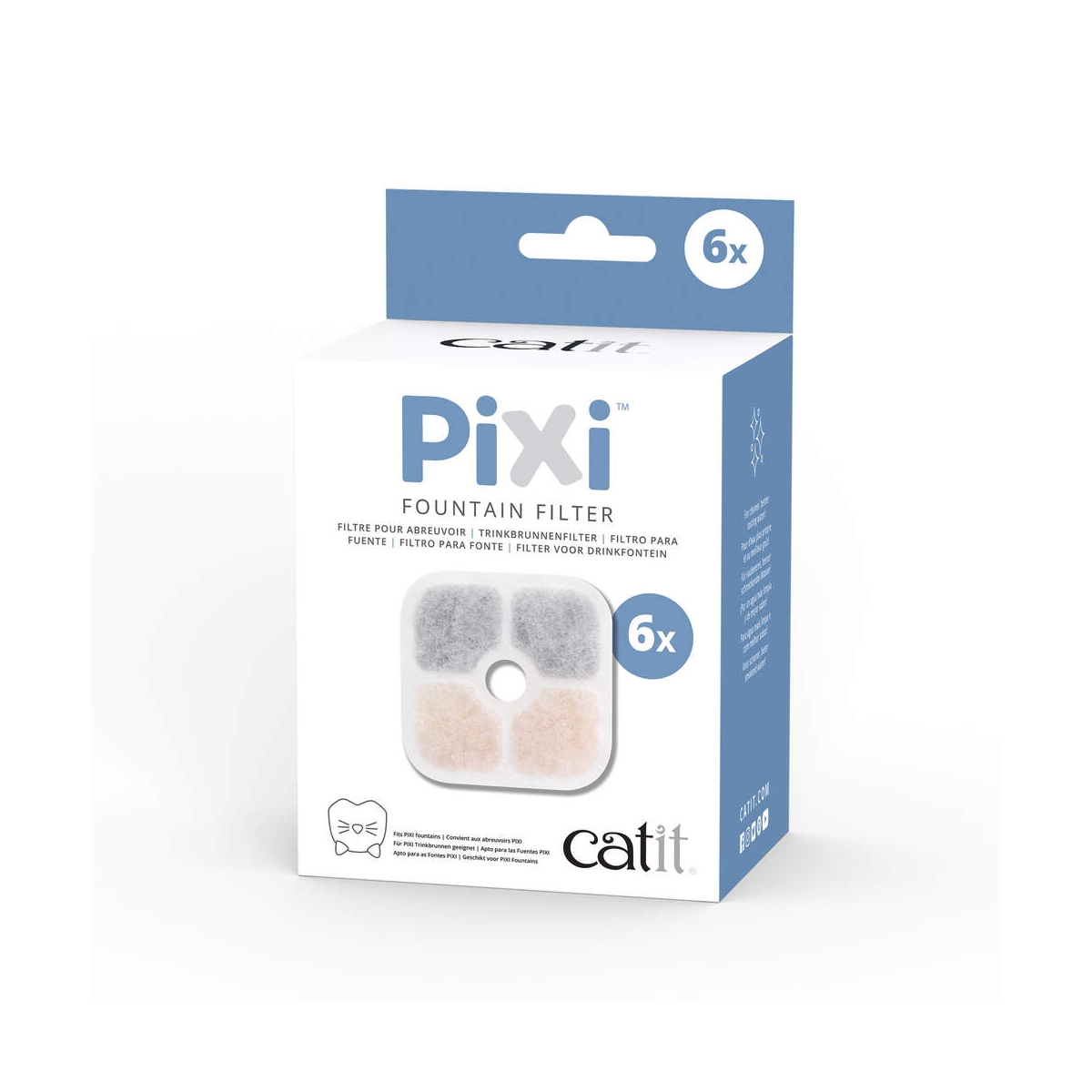 Catit Pixi pjoogiurskkaevu filtrid 6-pakk - Tootepilt 1