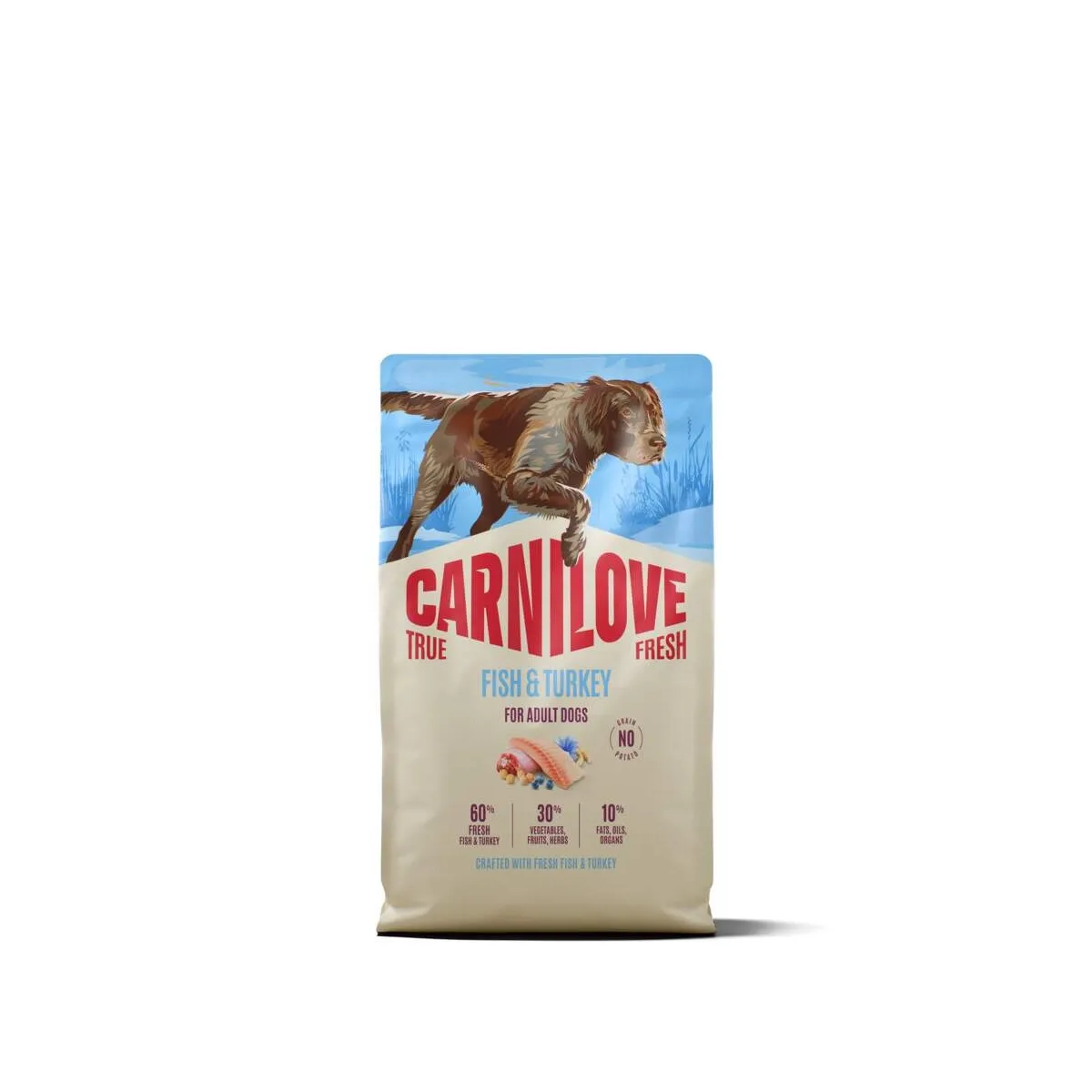 Carnilove True Fresh kuivtoit koerale, kala/kalkun, 4 kg - Tootepilt