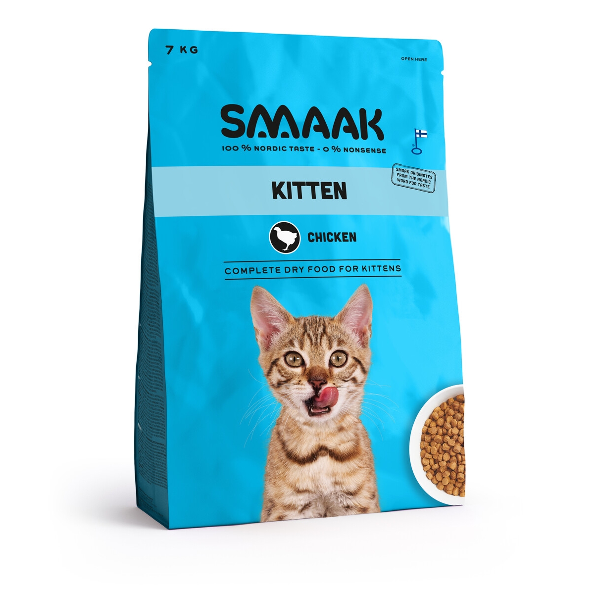 SMAAK kassipoja kuivtoit, kana, 7 kg - Tootepilt 1
