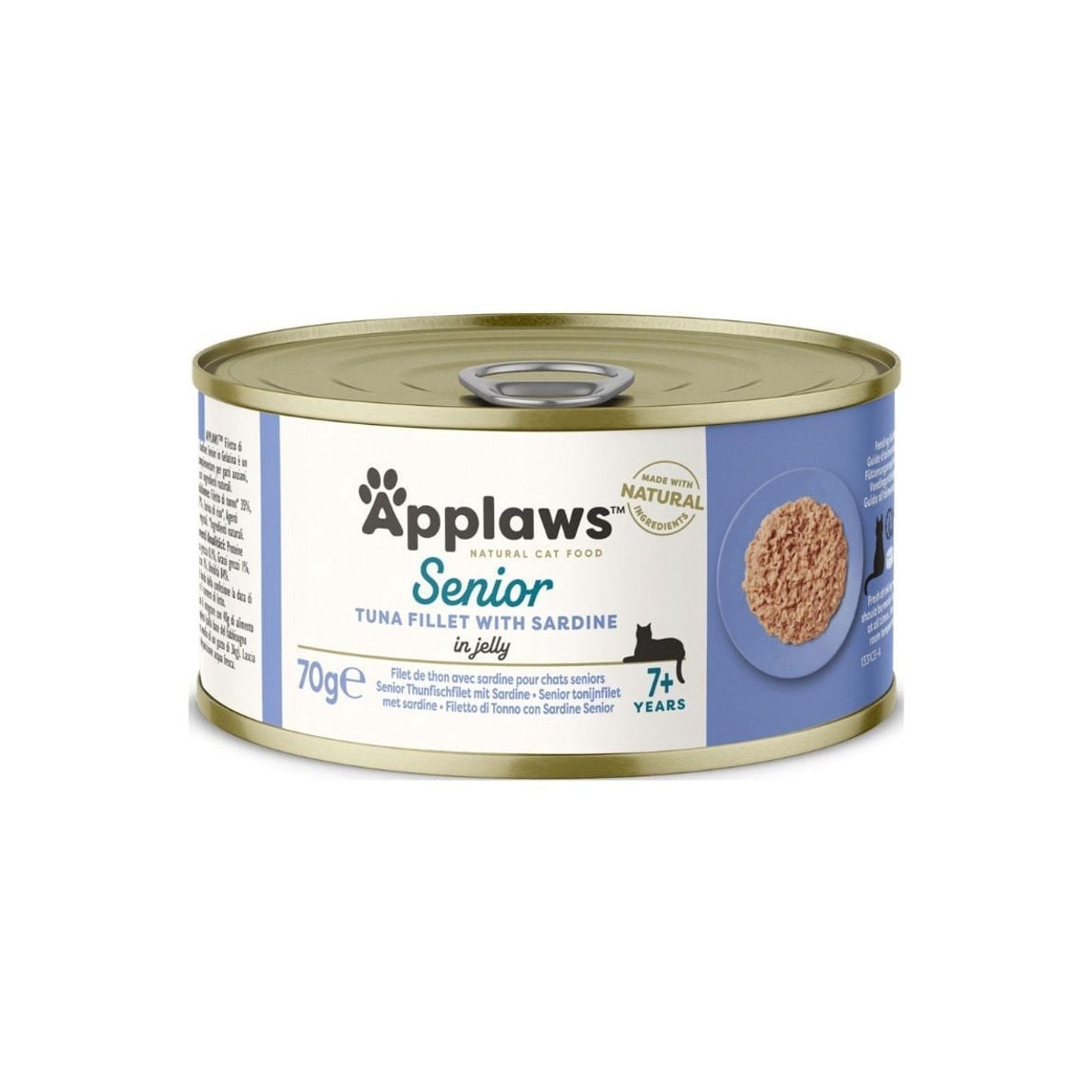 Applaws Senior kassikonserv, tuunikala/sardiin, 70 g - Tootepilt 1