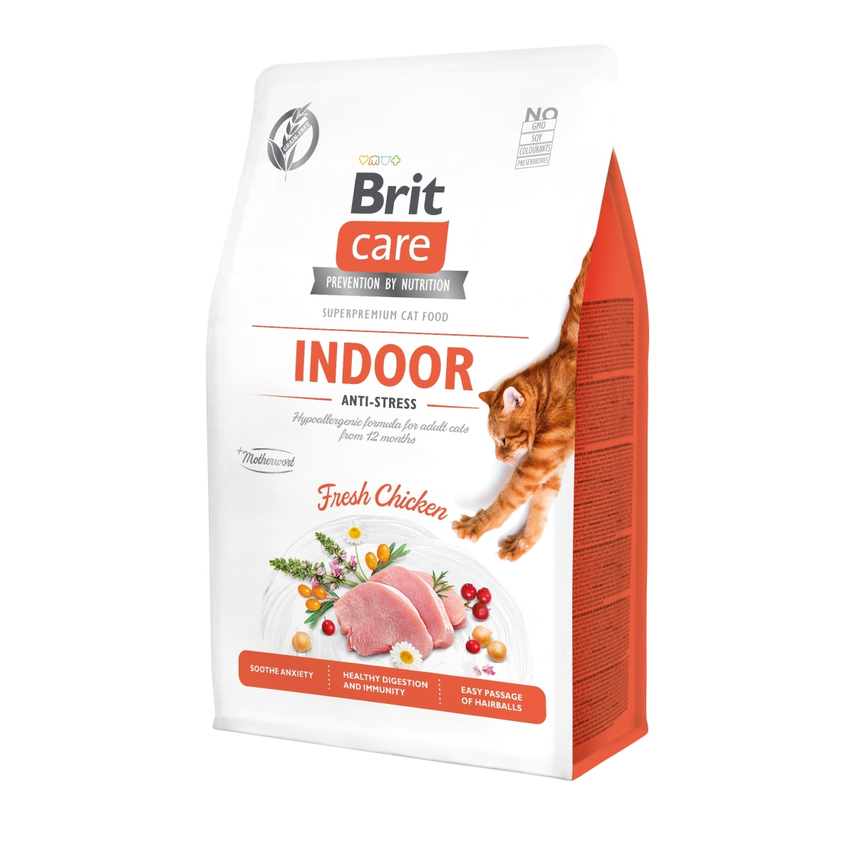 Brit Care Indoor Anti-Stress kassi kuivtoit, 400 g - Tootepilt 1