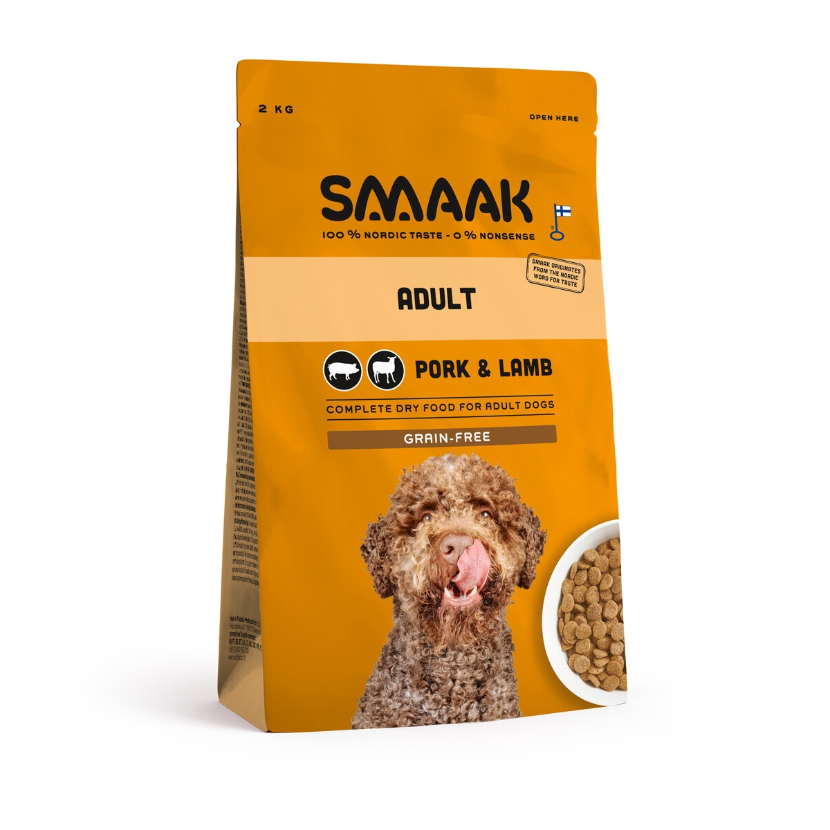 SMAAK koera kuivtoit, siga/lammas, teraviljavaba, 2 kg - Tootepilt 1