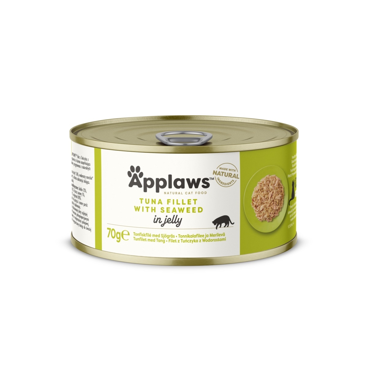 Applaws kassikonserv, tuunikala/vetikas želees, 70 g - Tootepilt 1
