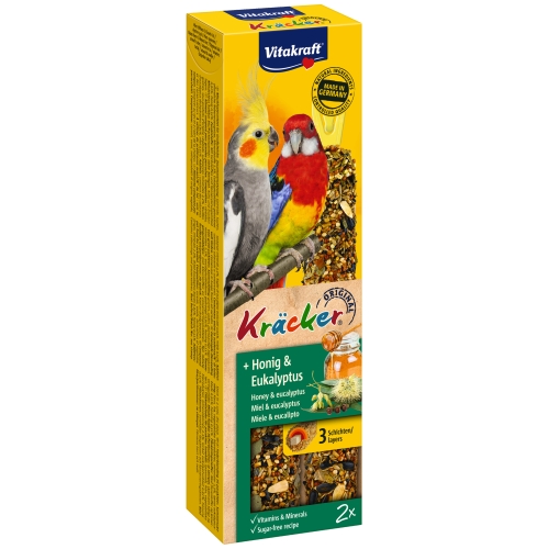 Vitakraft Kräcker papagoide maius mee ja eukalüptiga, 2 tk