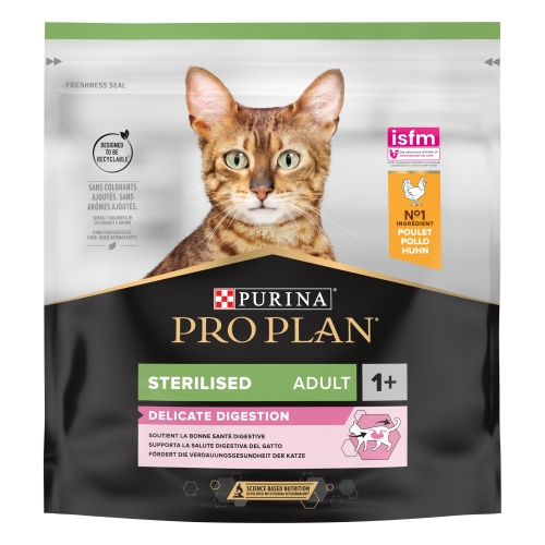 Purina PRO PLAN kassitoit STERELISED OPTIDIGEST kanarikast, 400 g.
