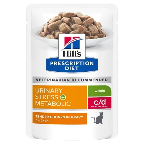 Hill's Prescription Diet c/d Stress+Metab. kassi eine kanaga 85g 12TK