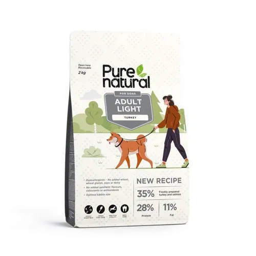 Purenatural Light koera kuivtoit, kalkun, 2 kg