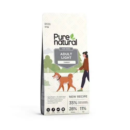 Purenatural Light koera kuivtoit, kalkun, 12 kg