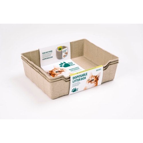 Eco Pet Box biolagunev kassiliivakast 44 x 34 x 12 cm, 3 tk pakendis