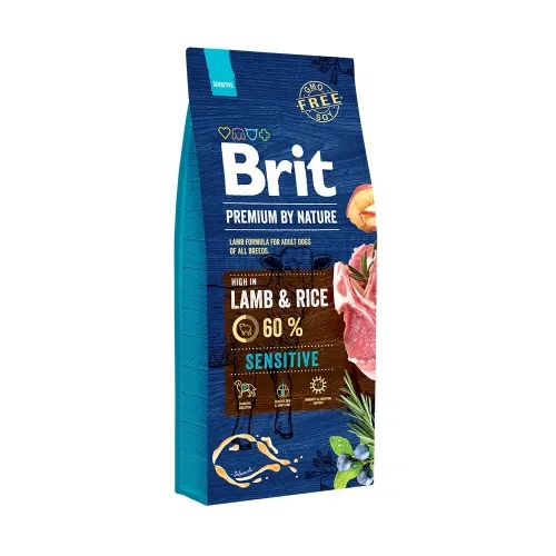 Brit Premium Sensitive koera kuivtoit, lammas/riis, 15 kg