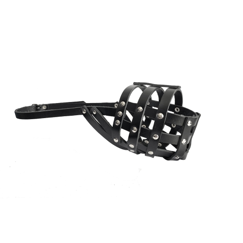 Onega N3 nahast suukorv 7 x 9 x 35 cm, must