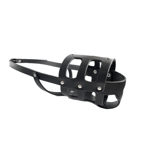 Onega N3B nahast suukorv 8 x 11 x 32 cm, must