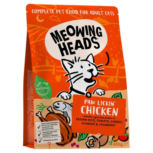 Meowing Heads Paw Lickin Chicken kassitoit 450 g
