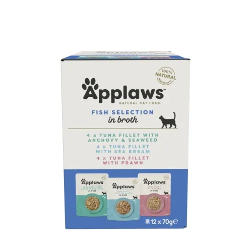 Applaws kassi einekotikeste multipakk, kala kastmes, 12 x 70 g