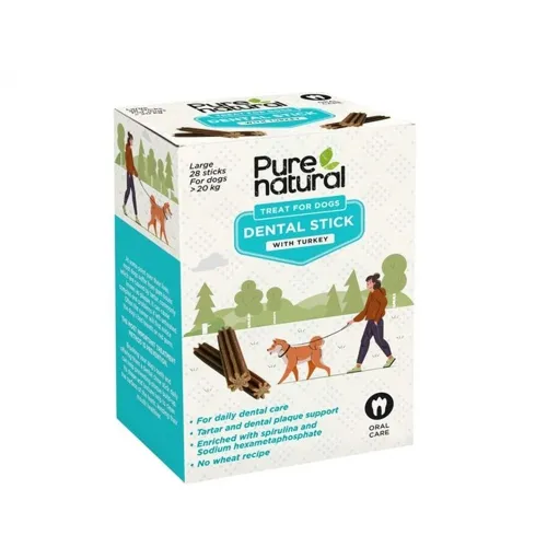 Purenatural koera maius Dental, L, 28 tk