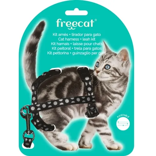 Freecat kassi traksid ja jalutusrihm, must