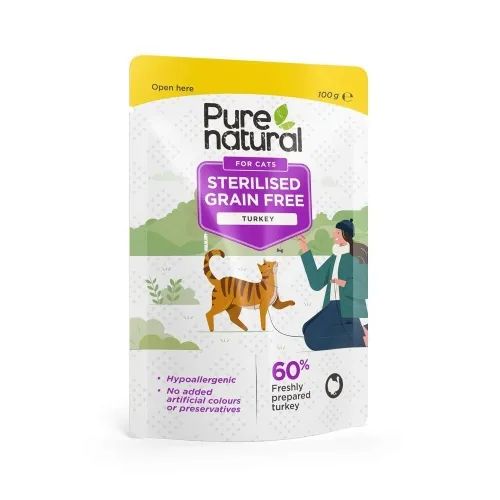 Purenatural einekotike steriliseeritud kassile, kalkun, 100 g