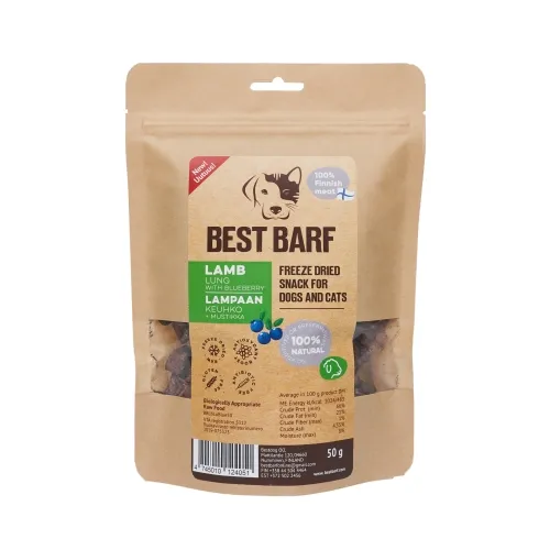 Best Barf külmkuivatatud maius, lamba kops mustikatega 50 g
