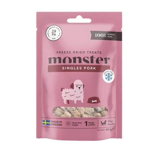 Monster Dog külmkuivatatud maius koerale, siga, 45 g