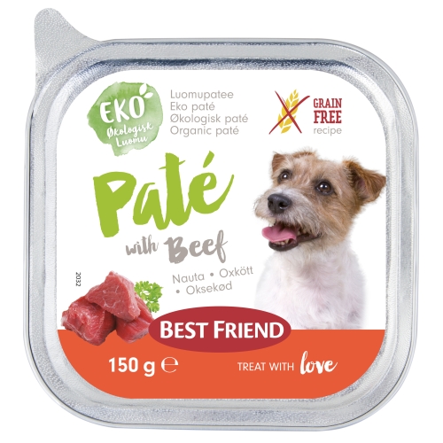 Best Friend Organic teraviljavaba loomalihaga pasteet 150g
