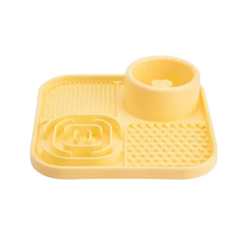 Little & Bigger Puppy Basics 4-osaline lakkumismatt kutsikale, kollane