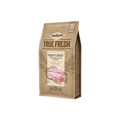 Carnilove True Fresh kuivtoit koertele kalkuniga, 4 kg