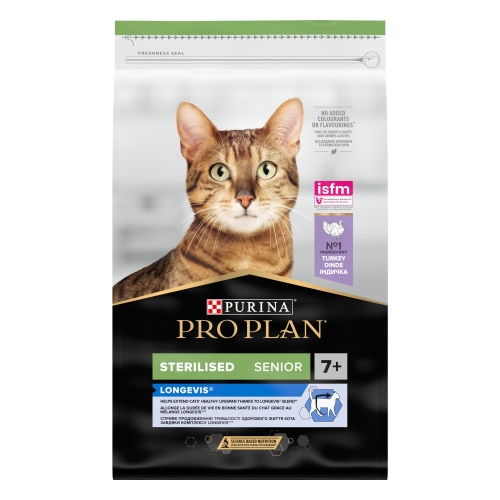 Purina PRO PLAN kassitoit LONGEVIS  7+ a, 10 kg.