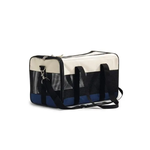 Beeztees Travel Carrier nailonist reisikott, beež/sinine