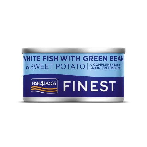Fish4Dogs konserv koertele valge kala, maguskartuli ja ubadega 85 g