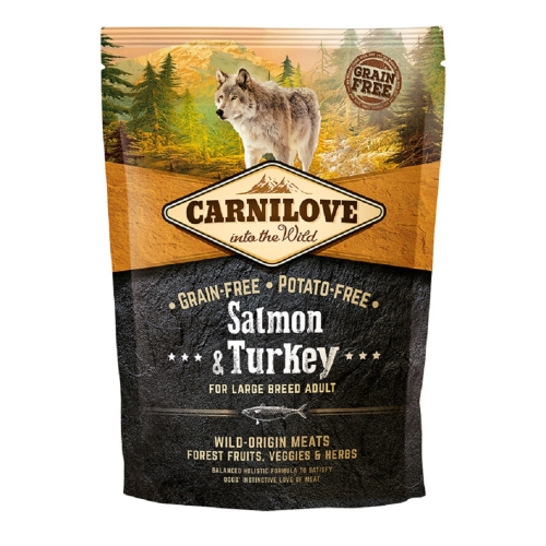 Carnilove koera kuivtoit suurt tõugu koerale, lõhe/kalkun, 1,5 kg