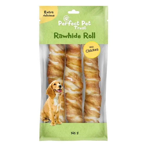 Perfect Pet Roll koera närimispulk, kana, 3 tk, 345 g
