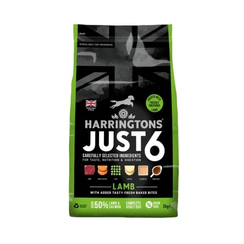 Harringtons Just6 koera täistoit lambaga, 2 kg
