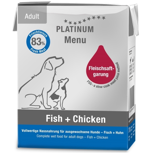 Platinum Menu konserv koerale, kala ja kanaga 357 g