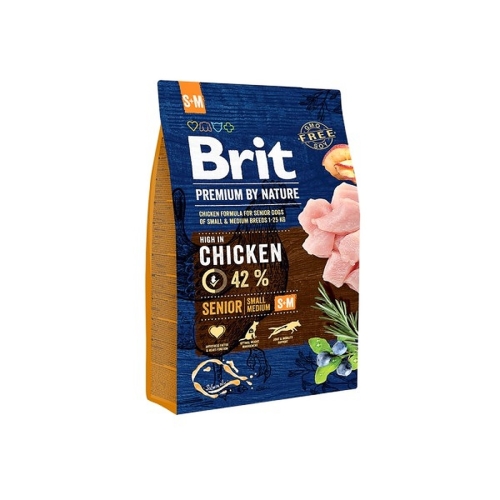 Brit Premium kuivtoit väikest ja keskmist tõugu eakatele koertele 3 kg
