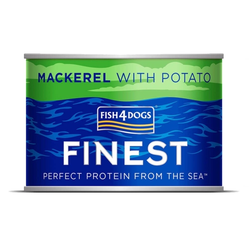 Fish4Dogs Finest Mackerel konserv koertele makrelli ja kartuliga 185 g