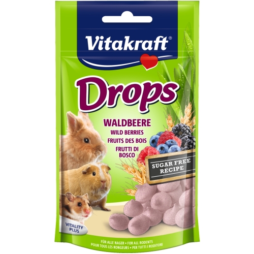 Vitakraft väikelooma maius Drops metsamarjaga, 75 g